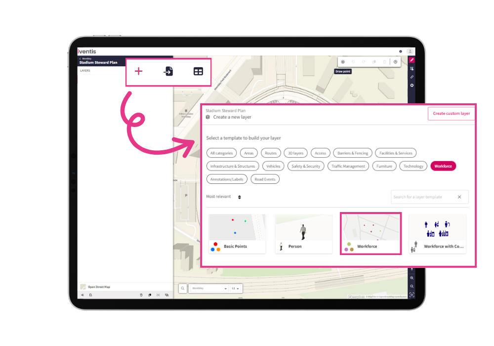 Select the Workforce template from the library