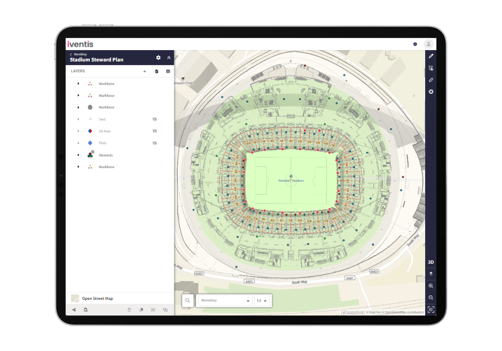 An example of a stewarding workforce plan at Wembley Stadium