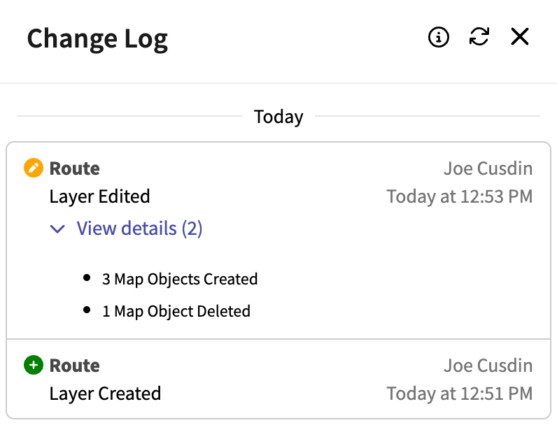 Plan change log